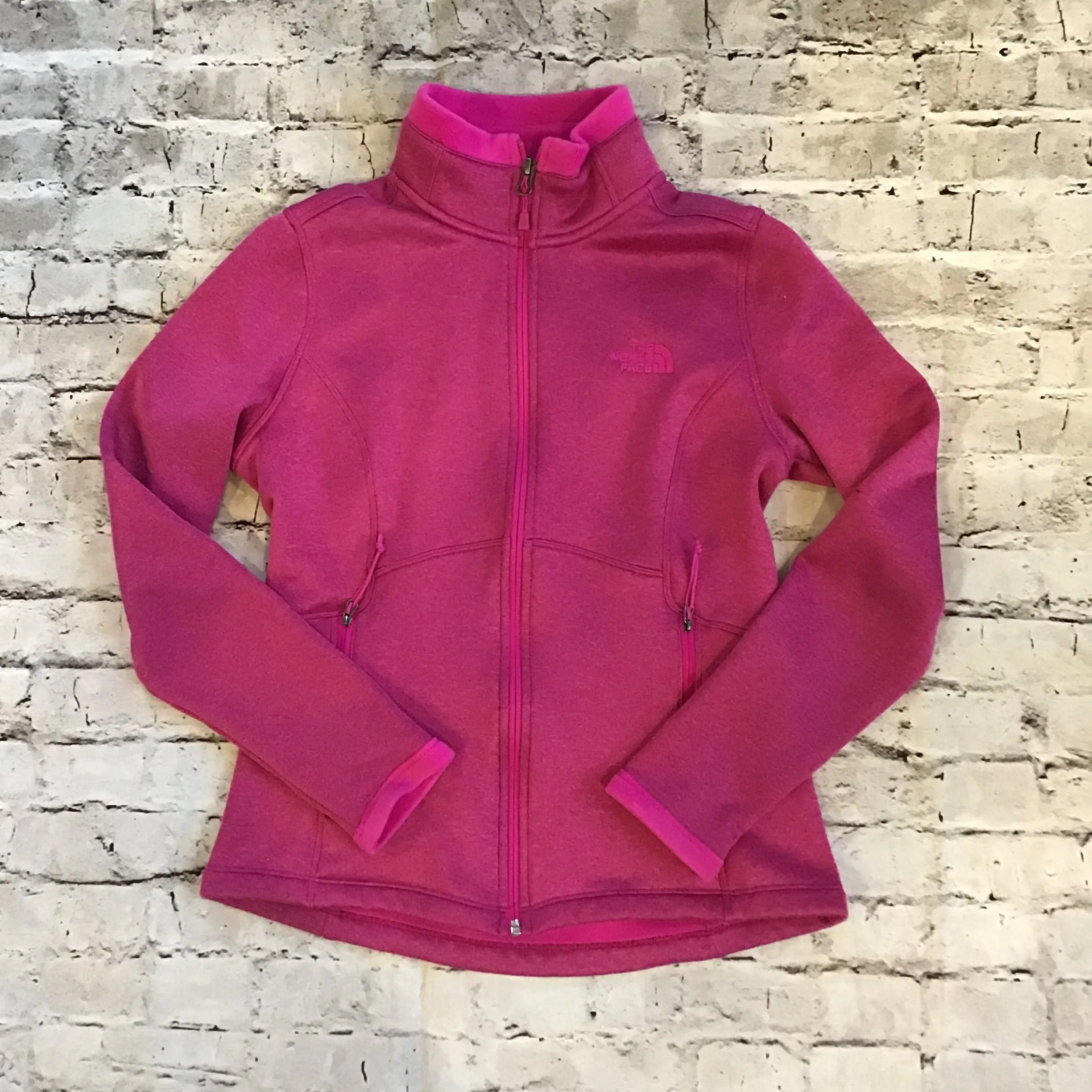 THE NORTH FACE Pink Full Zip Fleece Jacket Size S