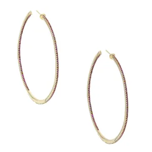 Thin Colored Hoop Earring