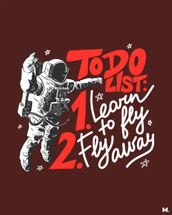 To do list of an astronaut printed mugs