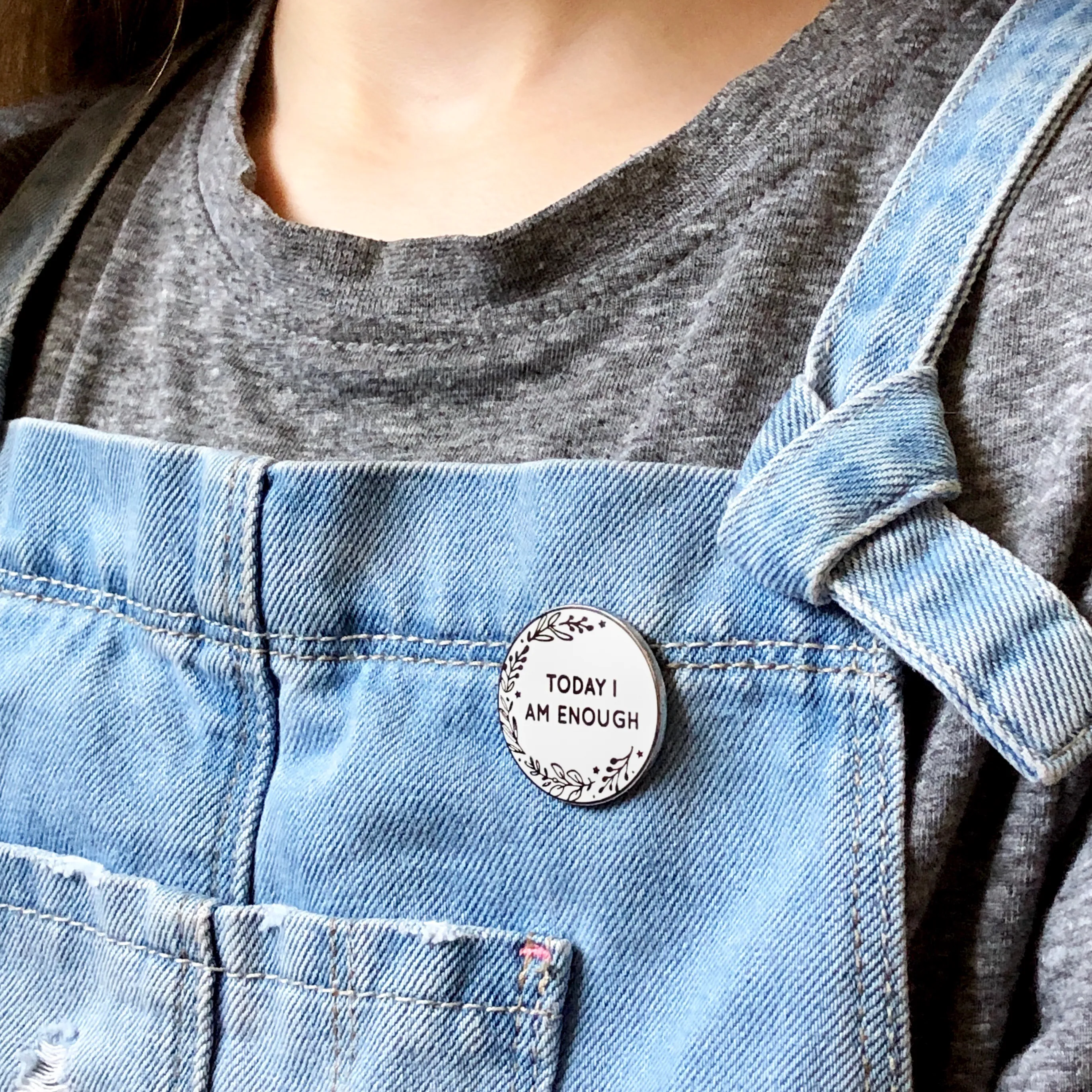 'Today I Am' Pin Badge Personalised Card