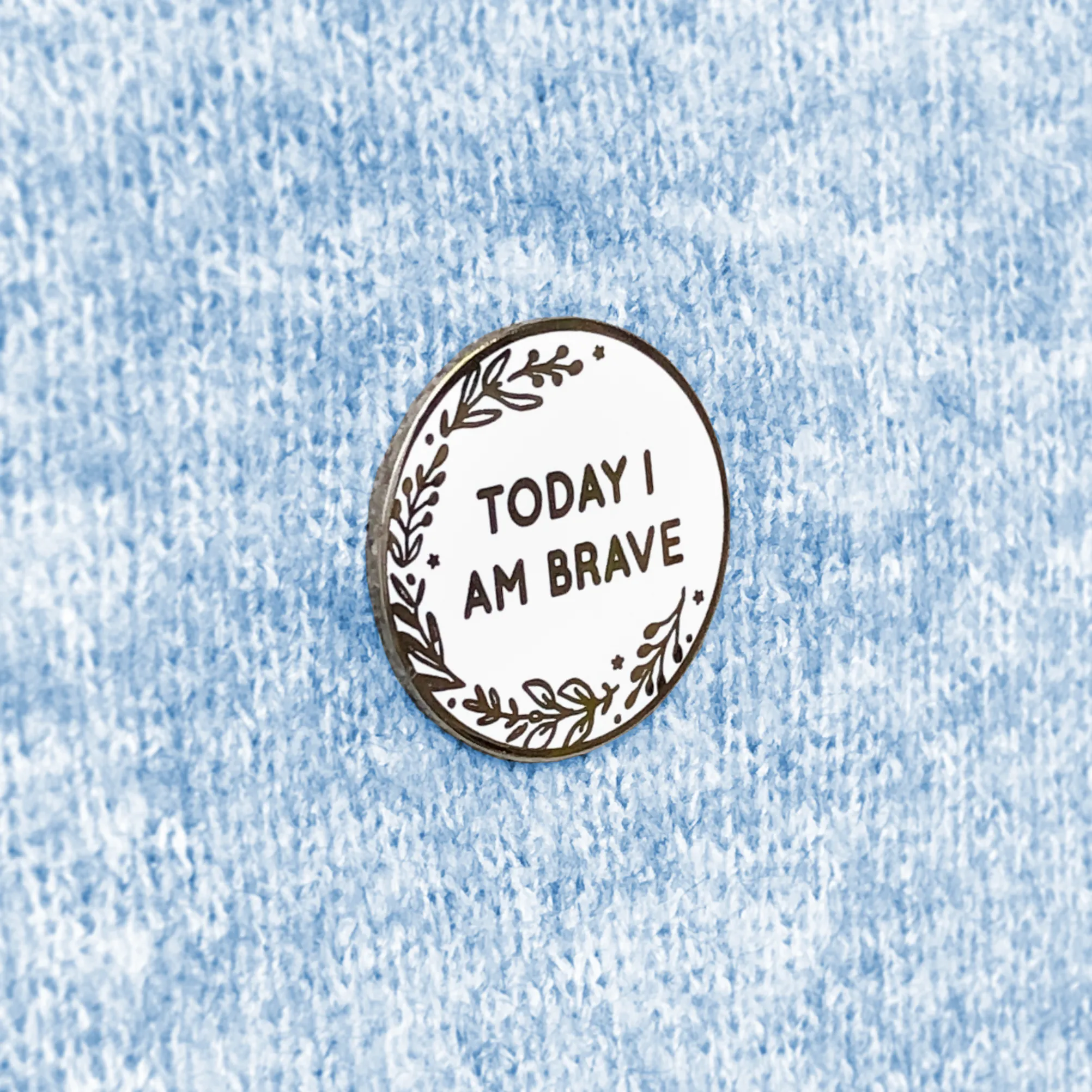 'Today I Am' Pin Badge Personalised Card