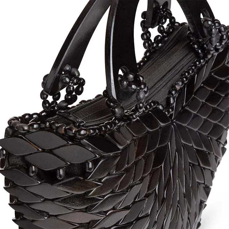 Top Handle Purse, Mustique - Black