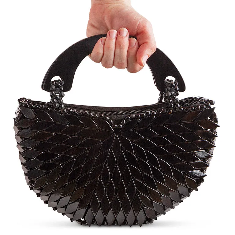 Top Handle Purse, Mustique - Black