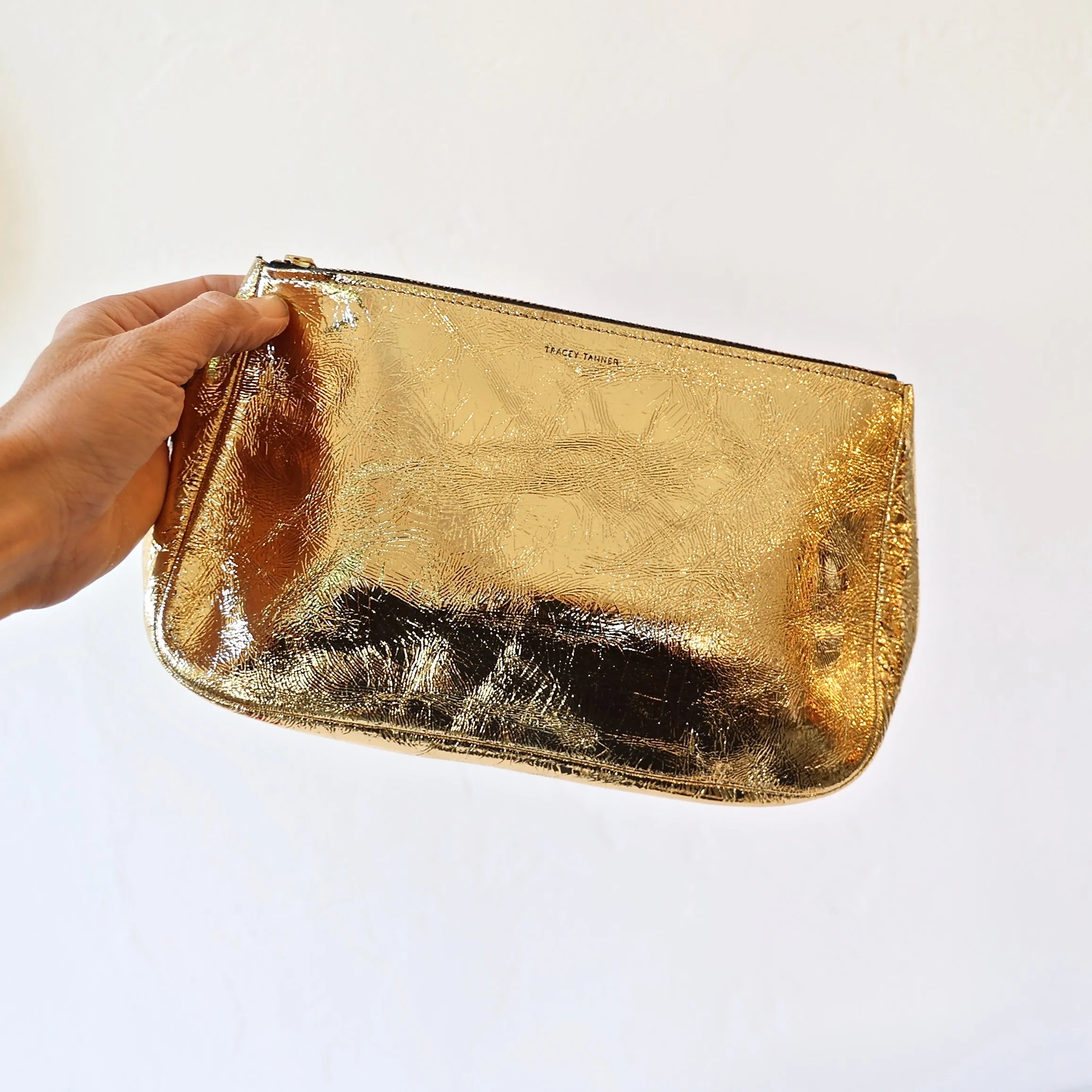 Tracey Tanner Large Leather Cosmetic Case or Clutch - 3 Colors