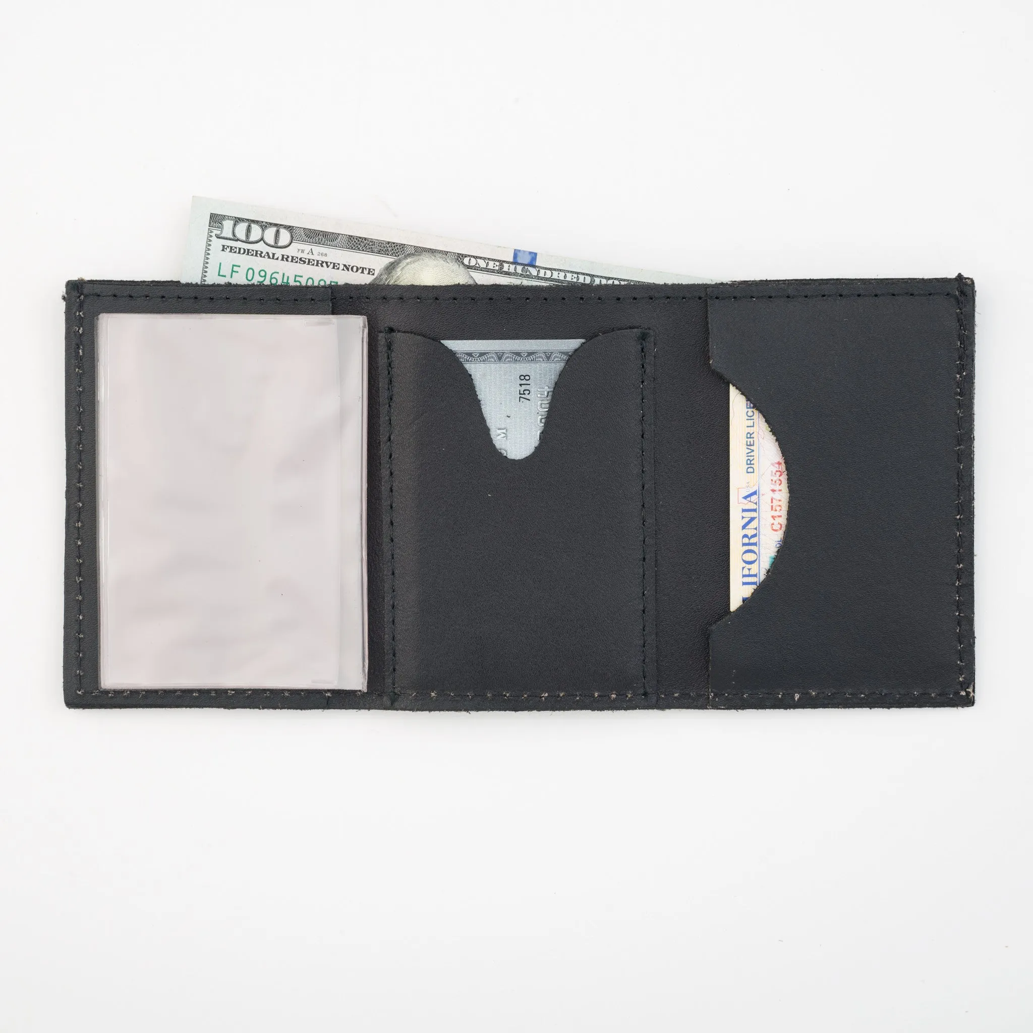 Tri-Fold Wallet- Plain Black