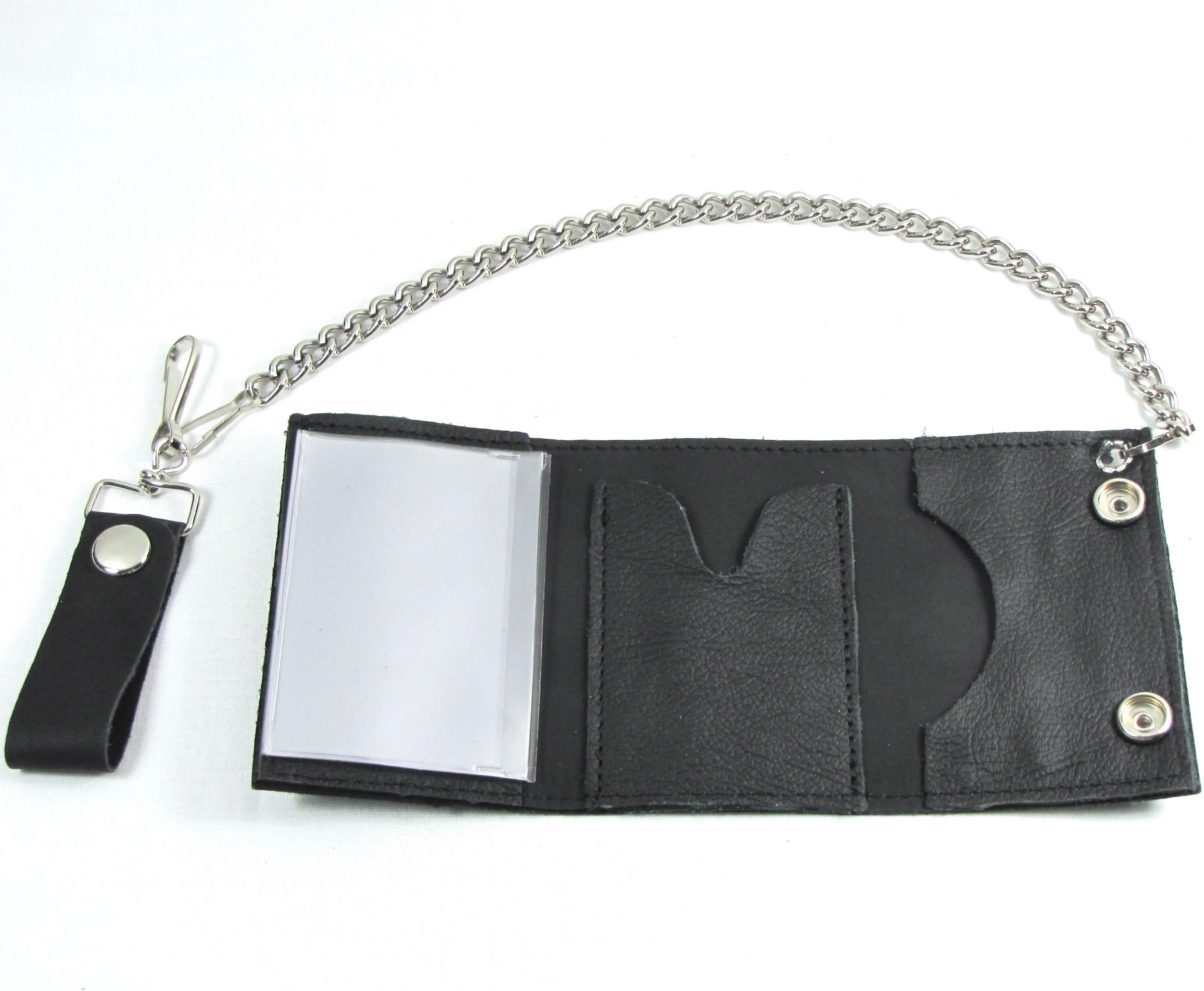 Tri-Fold Wallet w/Chain- Yin Yang