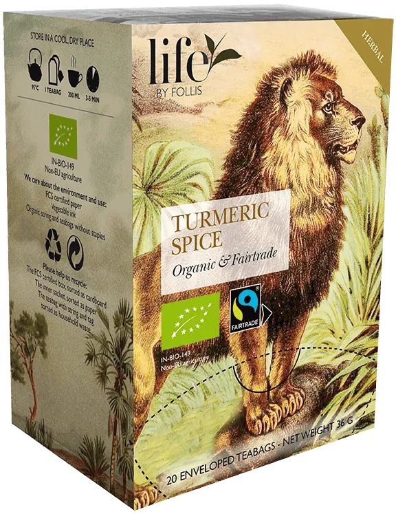 Turmeric spices Herbal tea Life by Follis 20 Teabags