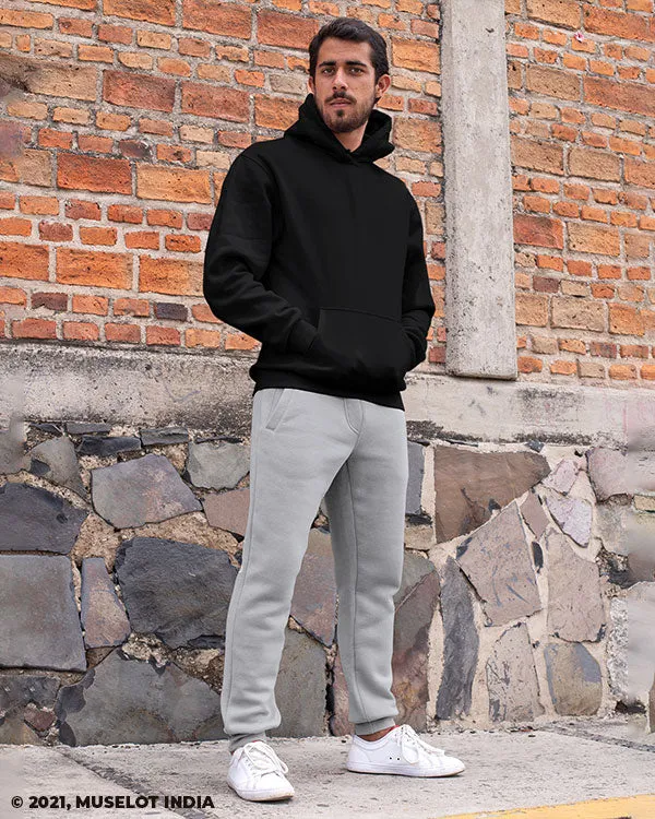 Unisex melange grey joggers