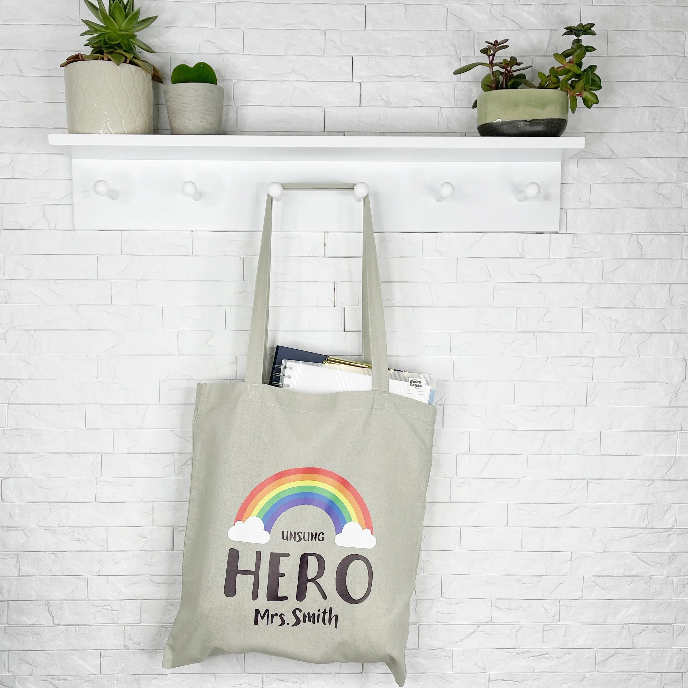 Unsung Hero Personalised Bag Gift For Teacher