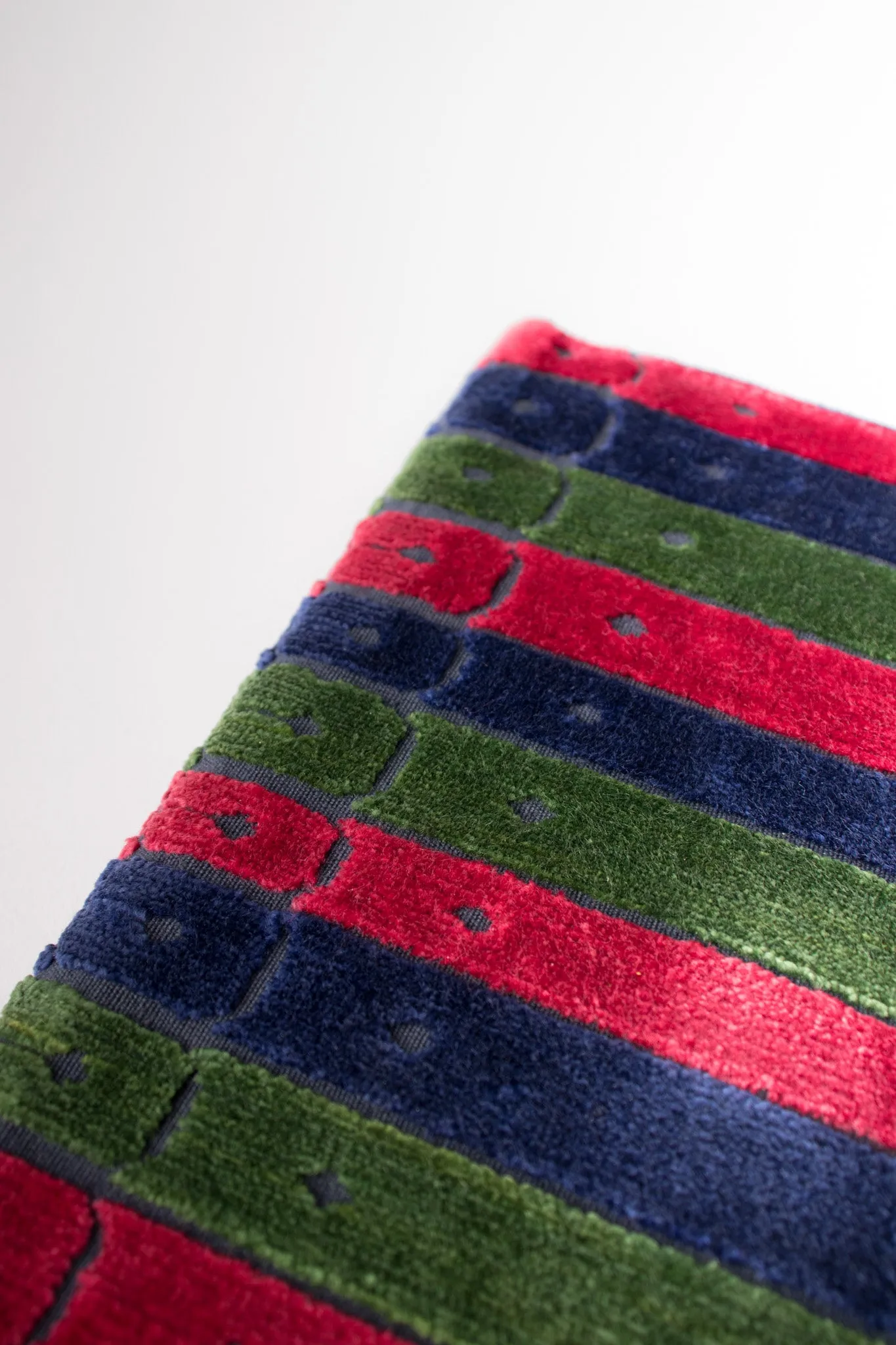 Velvet Striped Envelope Clutch