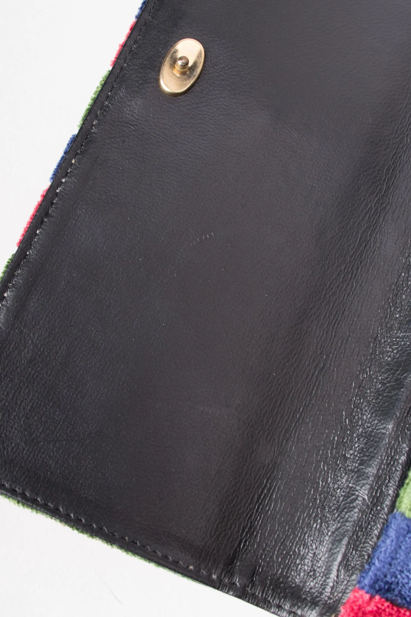 Velvet Striped Envelope Clutch