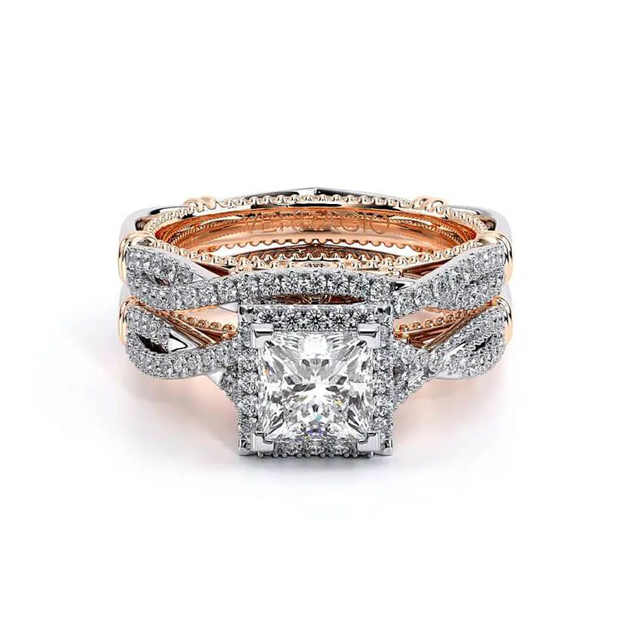 Verragio 14K Two-Tone Princess Diamond Engagement Ring Parisian-106P