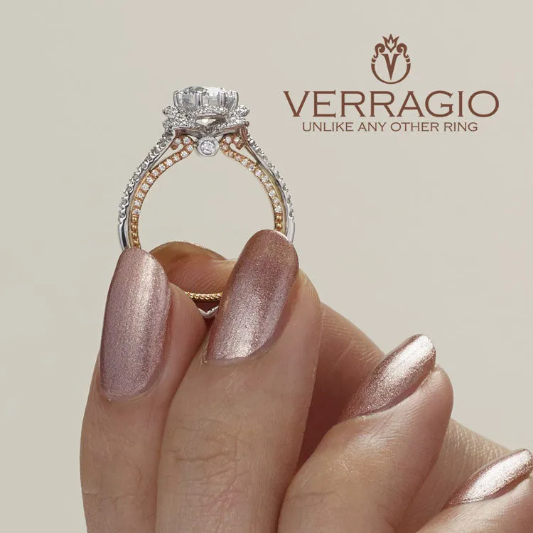 Verragio Two-Tone Floral Setting Diamond Engagement Ring COUTURE-0444-2WR
