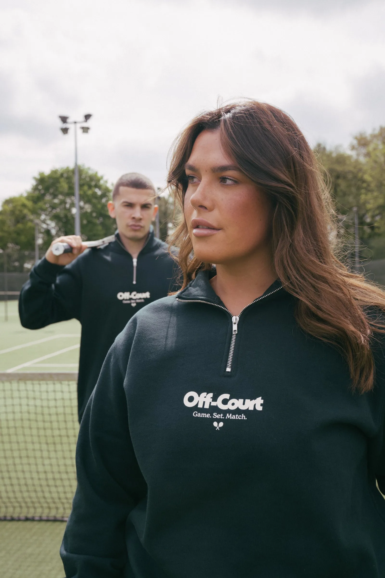 Vice 84 'Off-Court GSM' 1/4 Zip Sweater - Pine