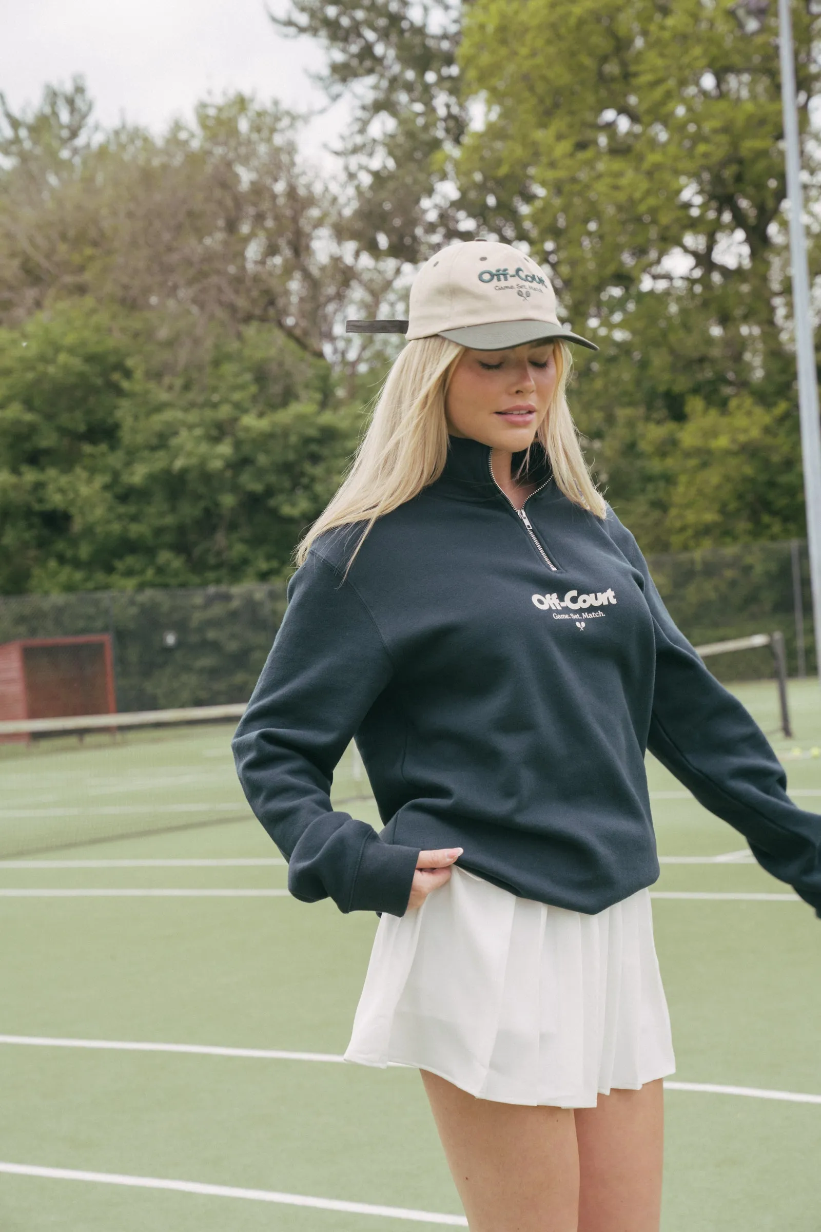 Vice 84 'Off-Court GSM' 1/4 Zip Sweater - Pine