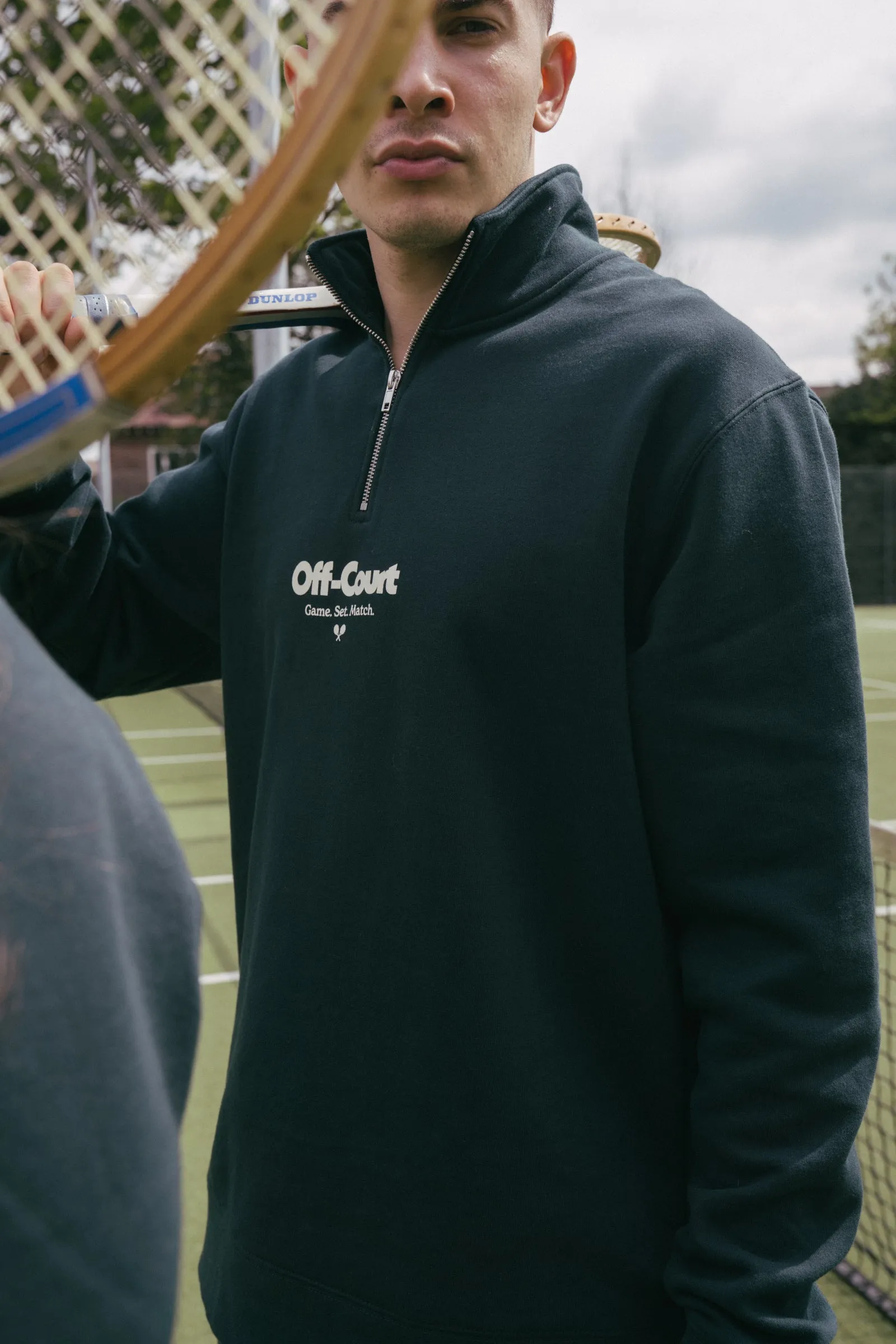 Vice 84 'Off-Court GSM' 1/4 Zip Sweater - Pine
