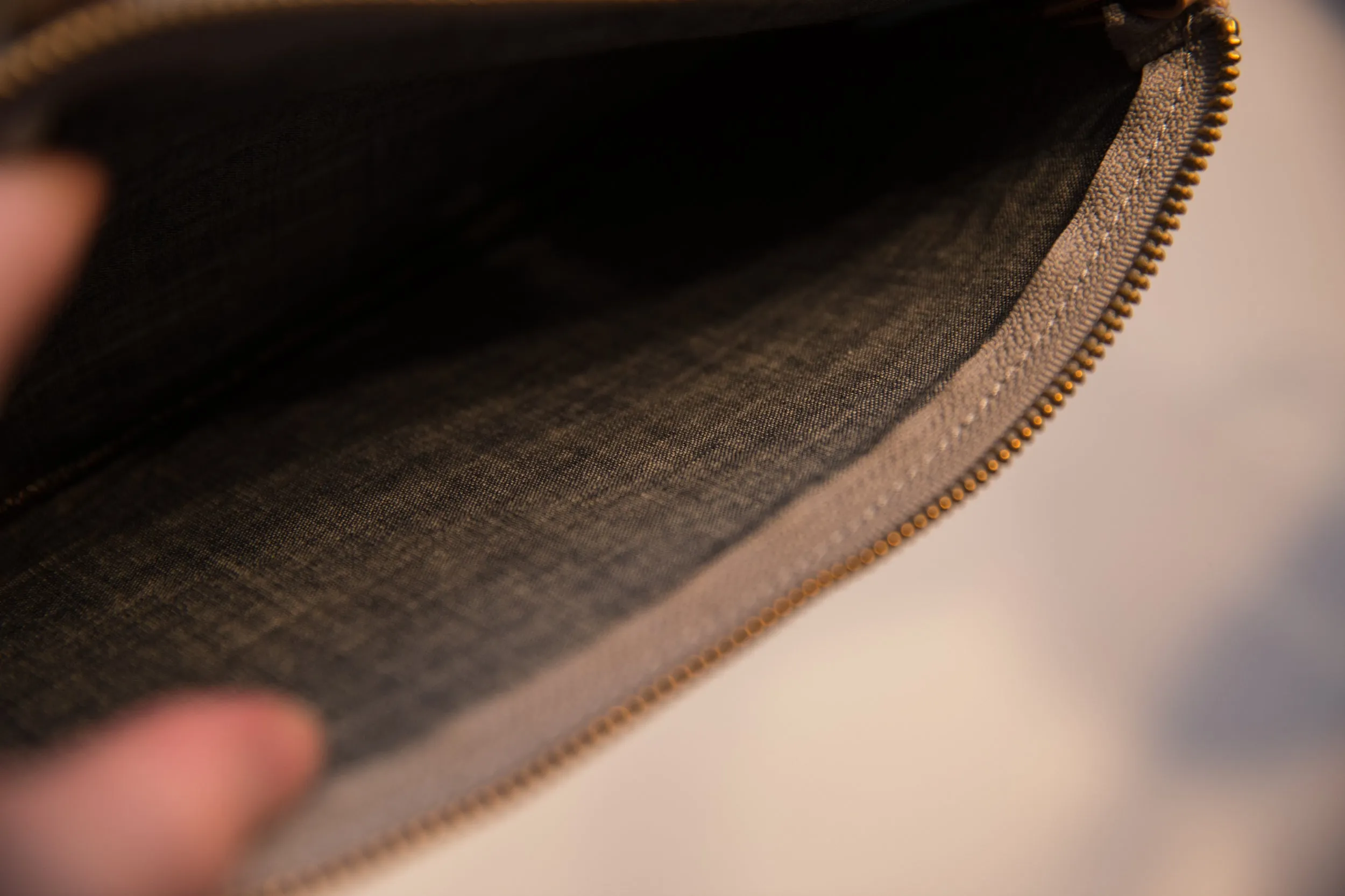 Vintage Green Como Stripe Fabric Clutch
