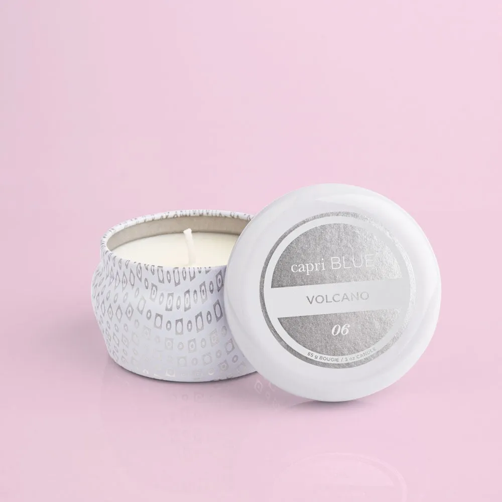 Volcano Signature White Mini Tin Candle 3oz