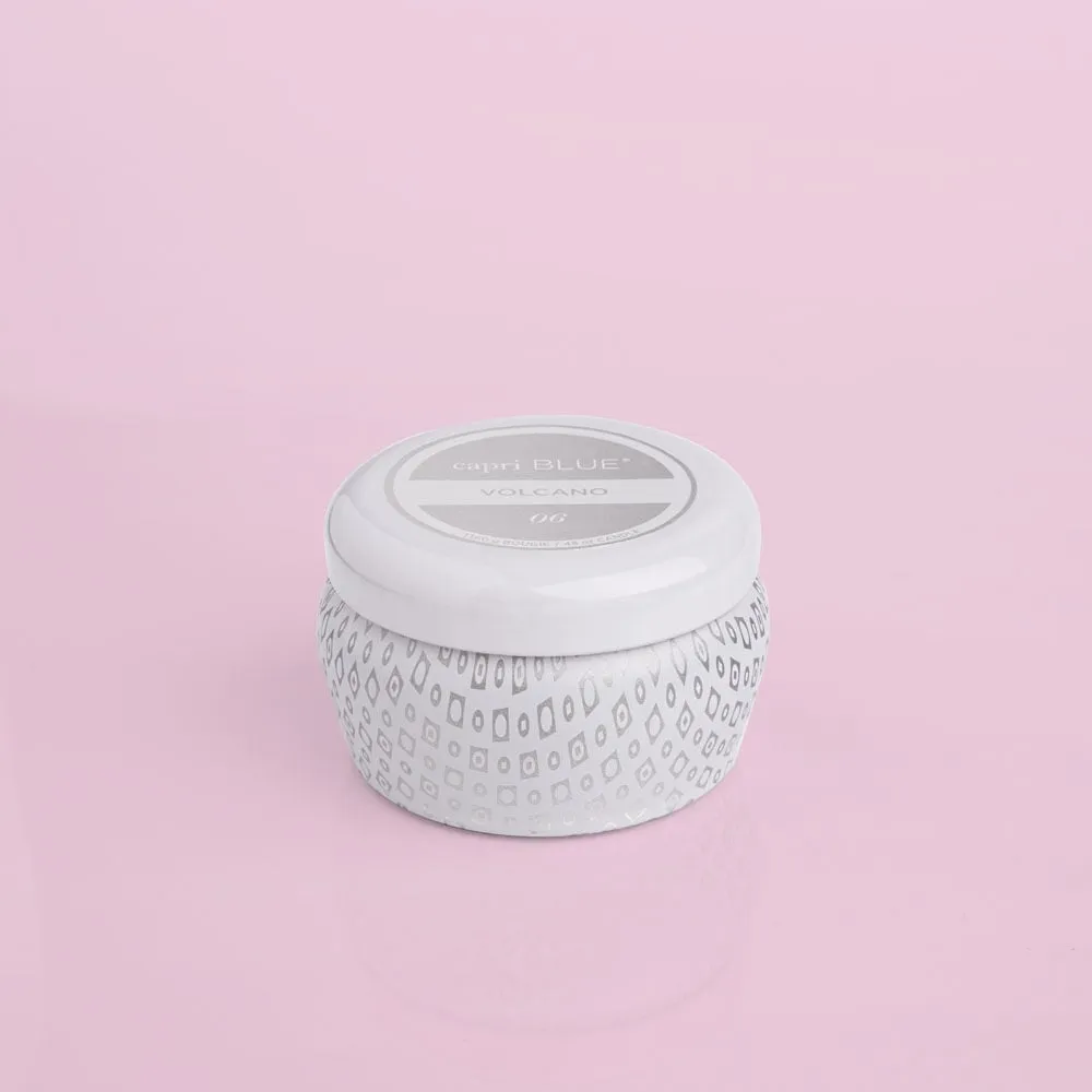 Volcano Signature White Mini Tin Candle 3oz