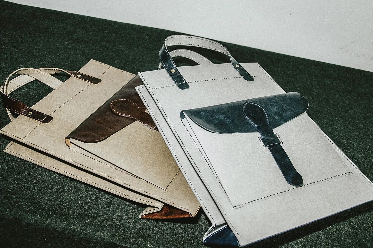 WASHABLE KRAFT PAPER TOTE - marine