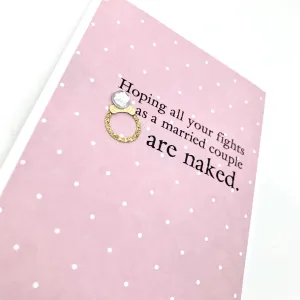 WEDDING HOPING FIGHTS AS MARRIED COUPLE ARE NAKED CARD