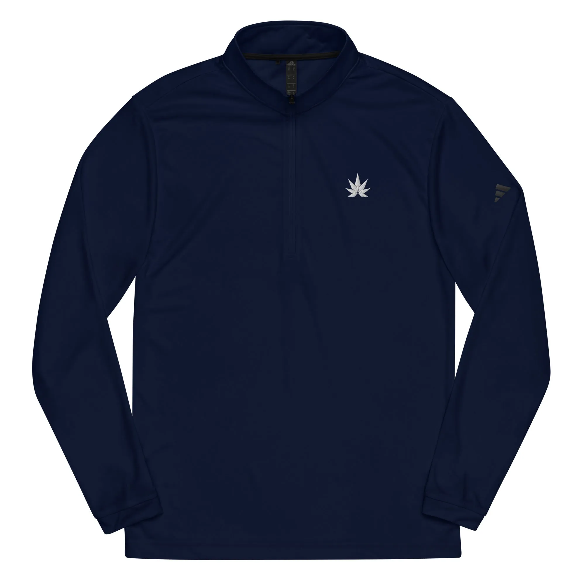White Leaf Adidas Quarter zip pullover