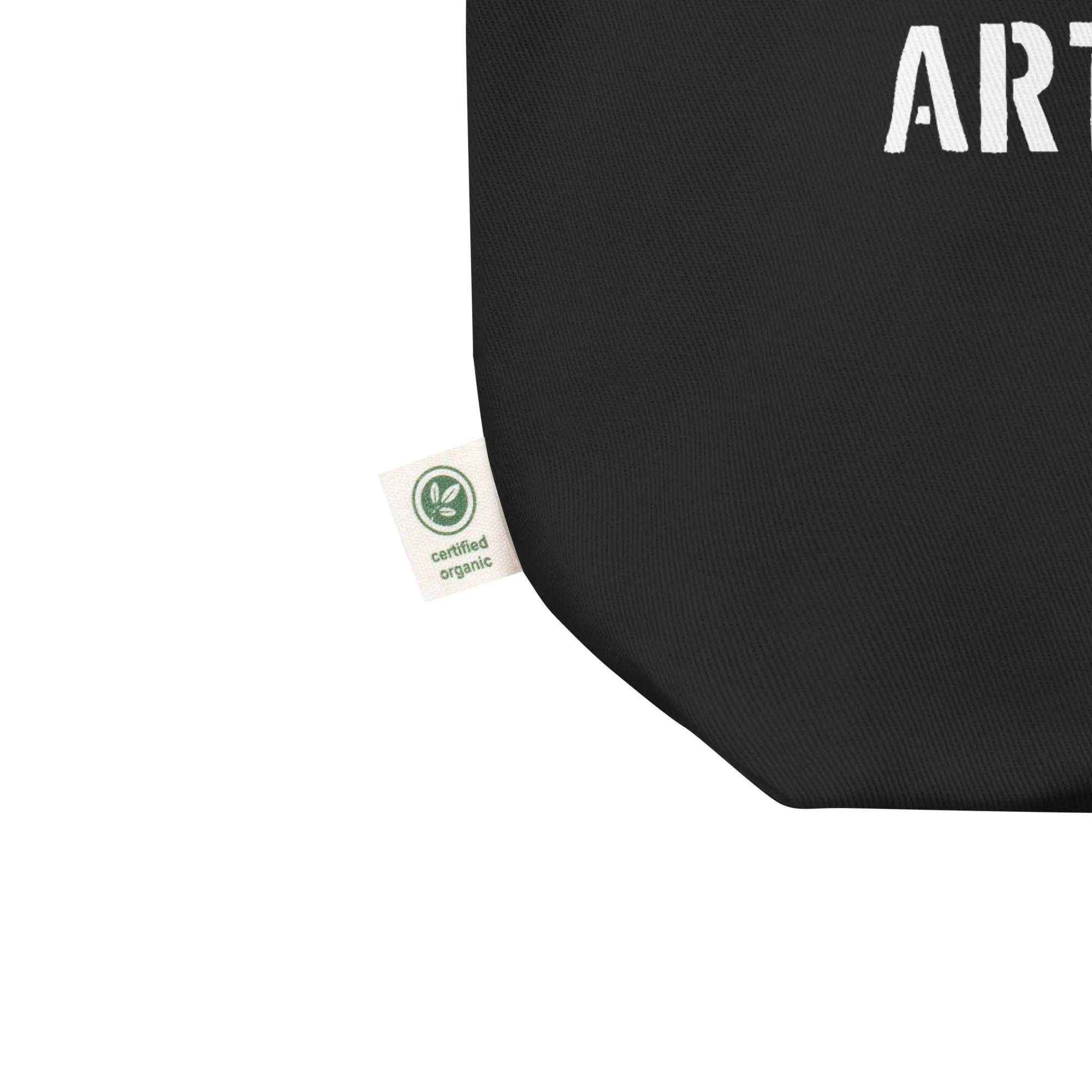 Will Work For Art Supplies Black & White Tote Bag