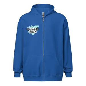 WOF Royal Blue heavy blend streetwear zip hoodie