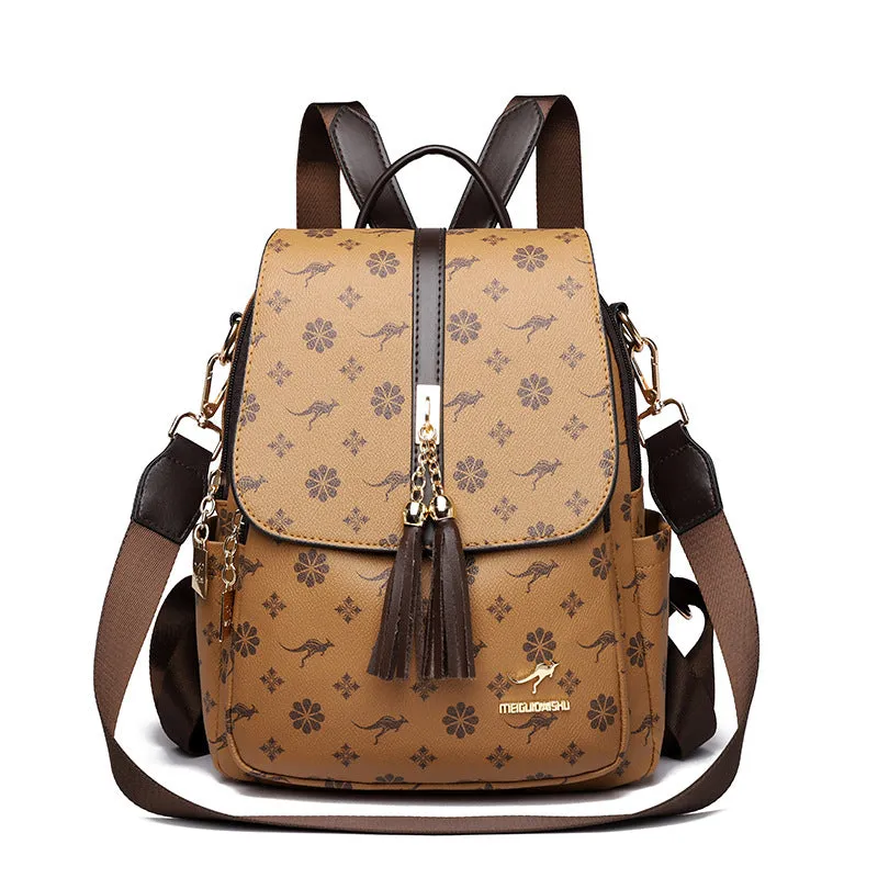 Women's Korean Fashion Leisure Large Capacity Trendy Backpacks