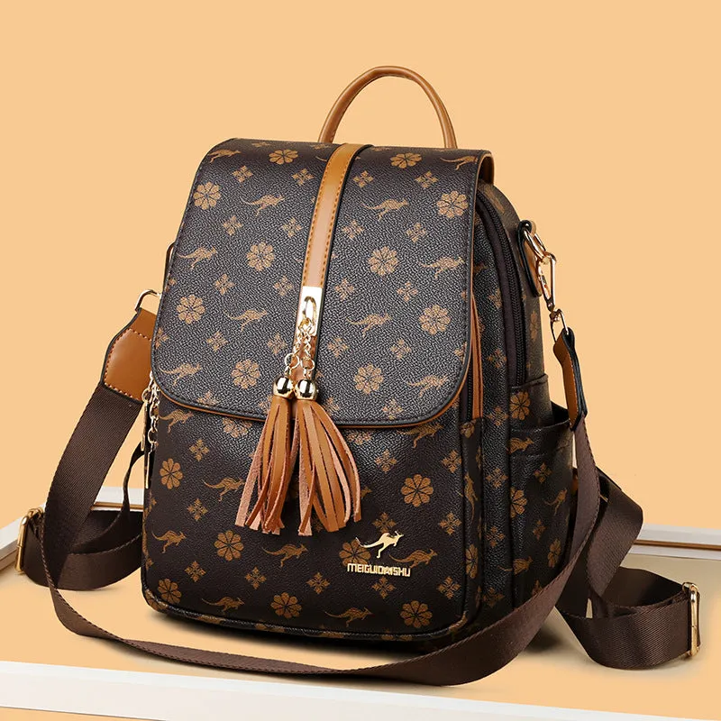 Women's Korean Fashion Leisure Large Capacity Trendy Backpacks