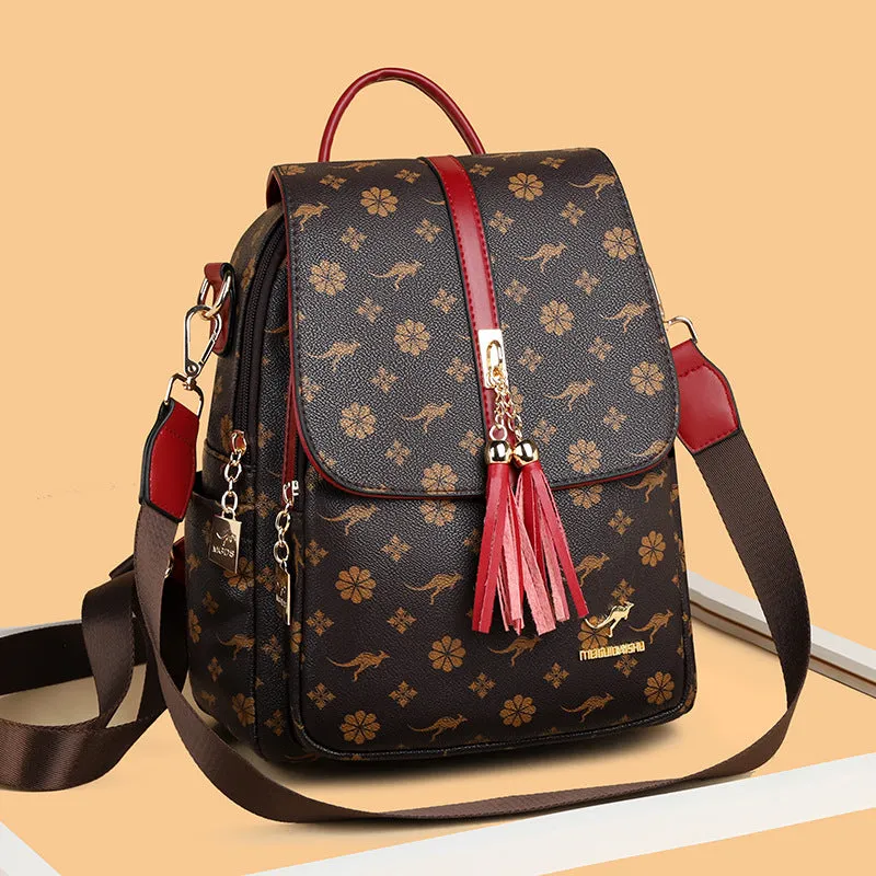 Women's Korean Fashion Leisure Large Capacity Trendy Backpacks