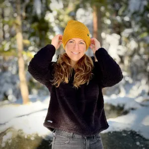 Women's Sherpa Hoodie w / Happiness Is Out There Label
