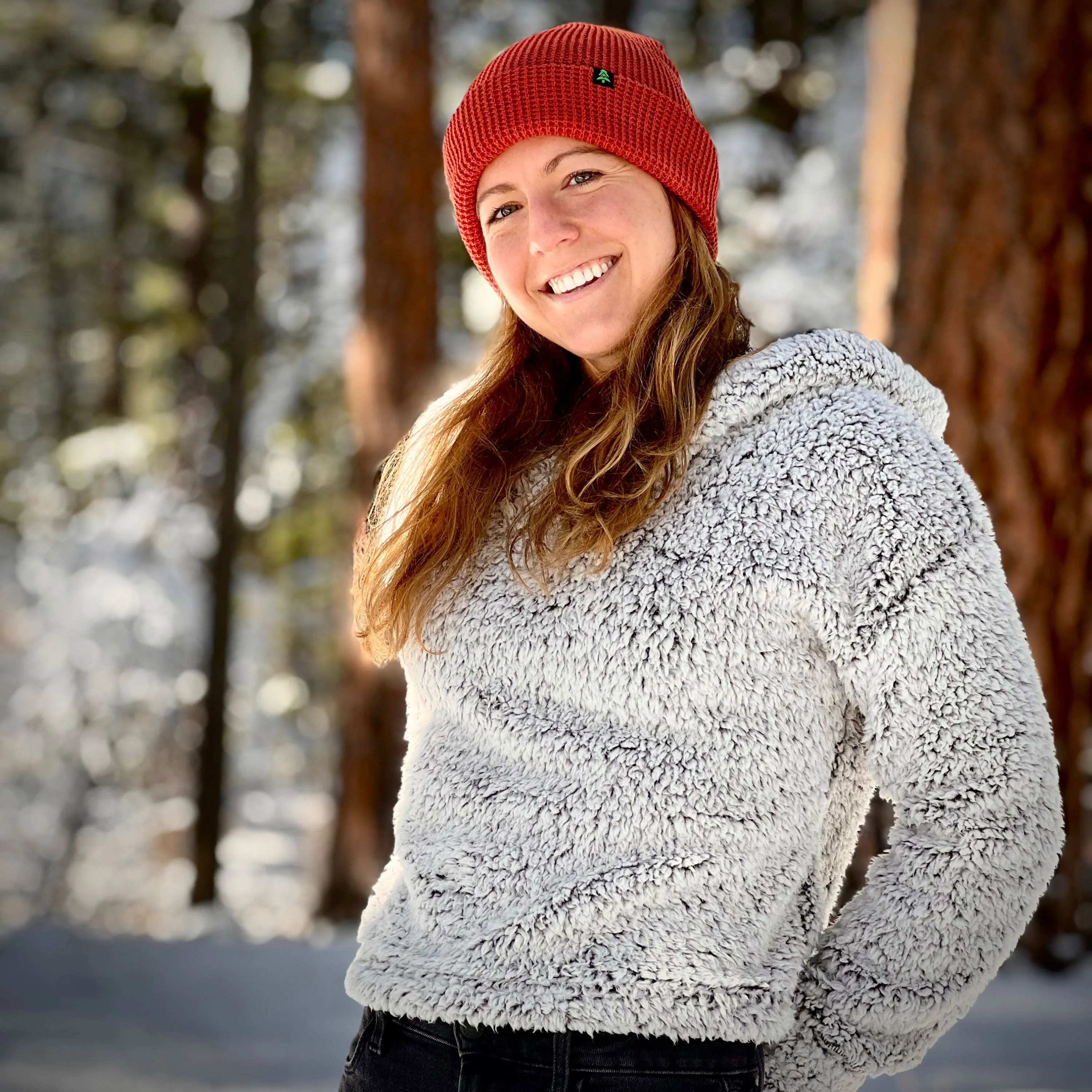 Women's Sherpa Hoodie w / Happiness Is Out There Label