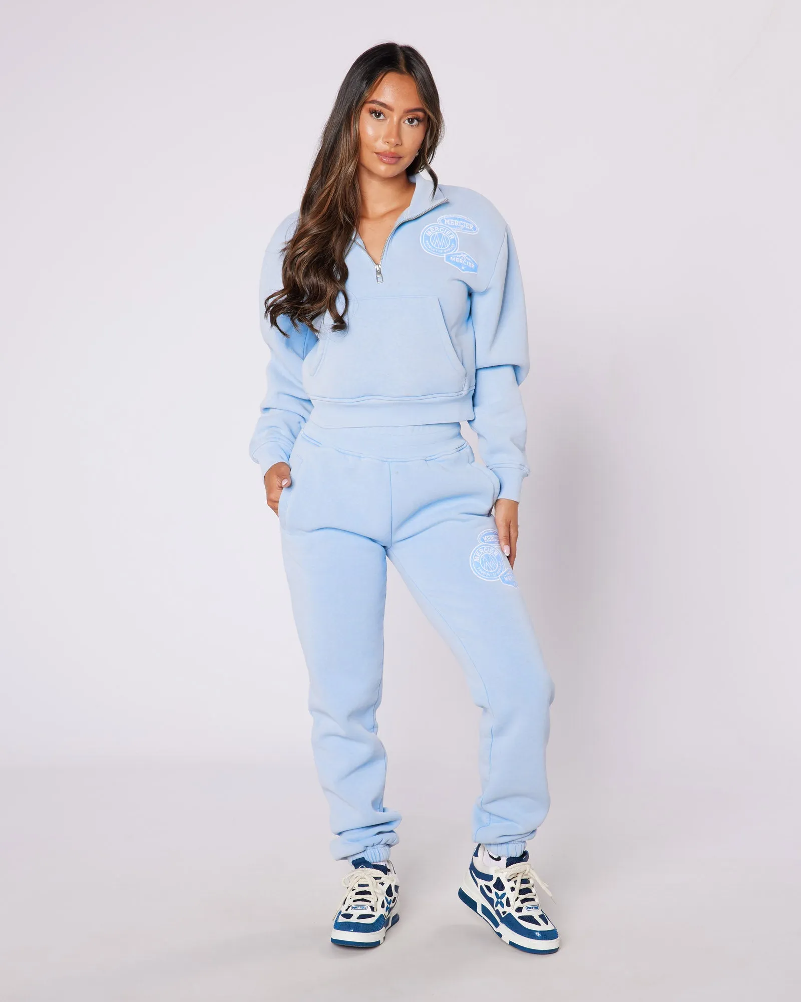Womens Washed Blue OG Quarter Zip