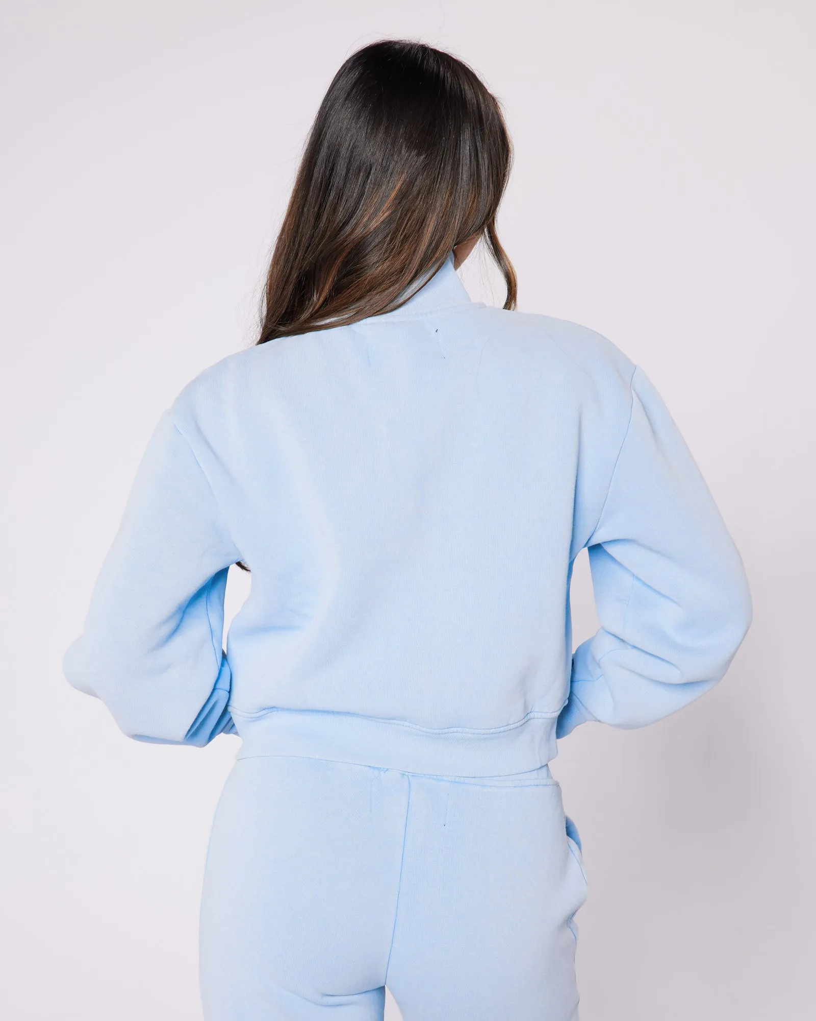 Womens Washed Blue OG Quarter Zip