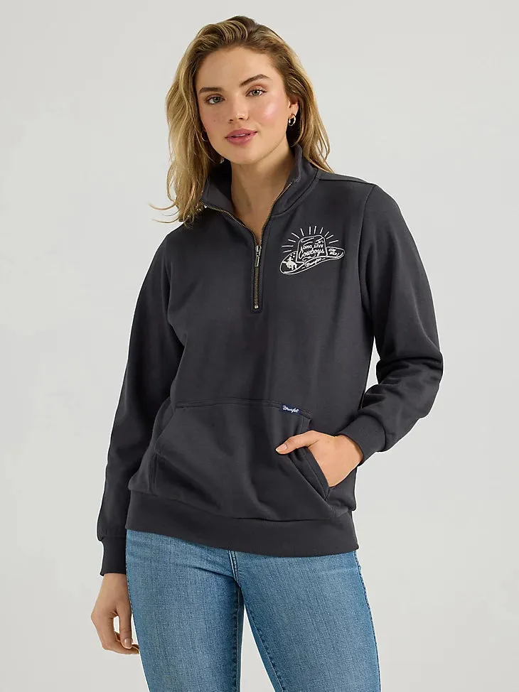 Women's Wrangler Long Live Cowboys 1/4 Zip Pullover