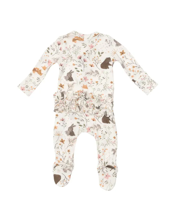 Woodland Garden Two Way Zipper Footie