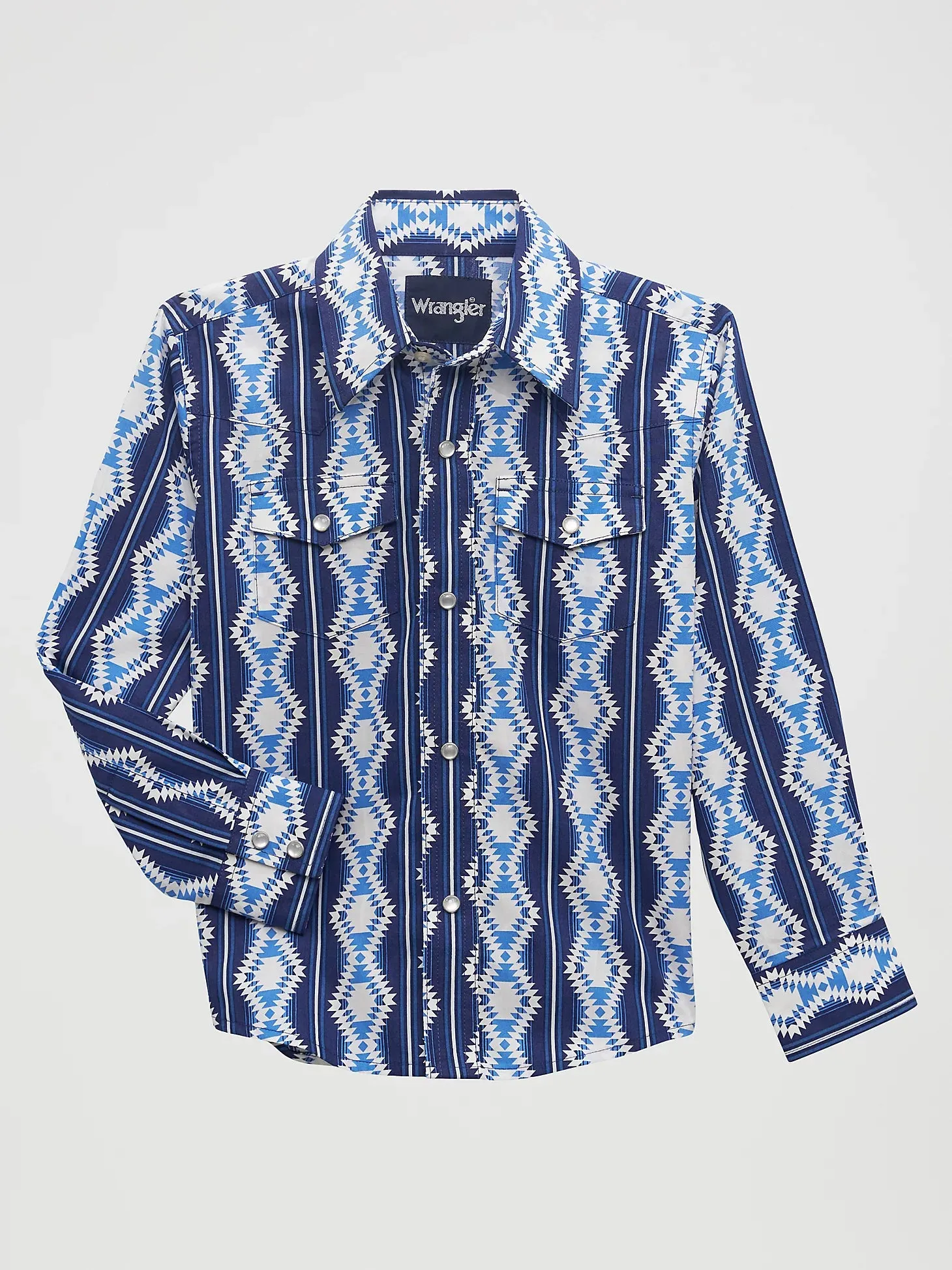 Wrangler Boys Checotah Long-Sleeve Western Snap Shirt
