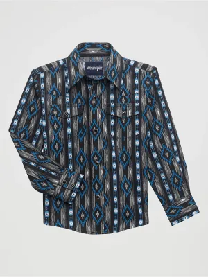 Wrangler Boys Checotah Long-Sleeve Western Snap Shirt