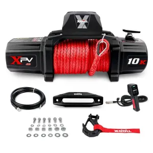 X-BULL Electric Winch XPV 10000 LBS 12V Synthetic Rope SUV Jeep Truck 4WD