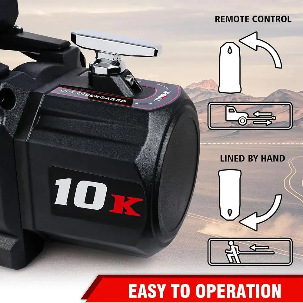 X-BULL Electric Winch XPV 10000 LBS 12V Synthetic Rope SUV Jeep Truck 4WD