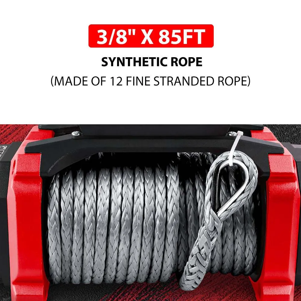 X-BULL Electric Winch XPV 10000 LBS 12V Synthetic Rope SUV Jeep Truck 4WD