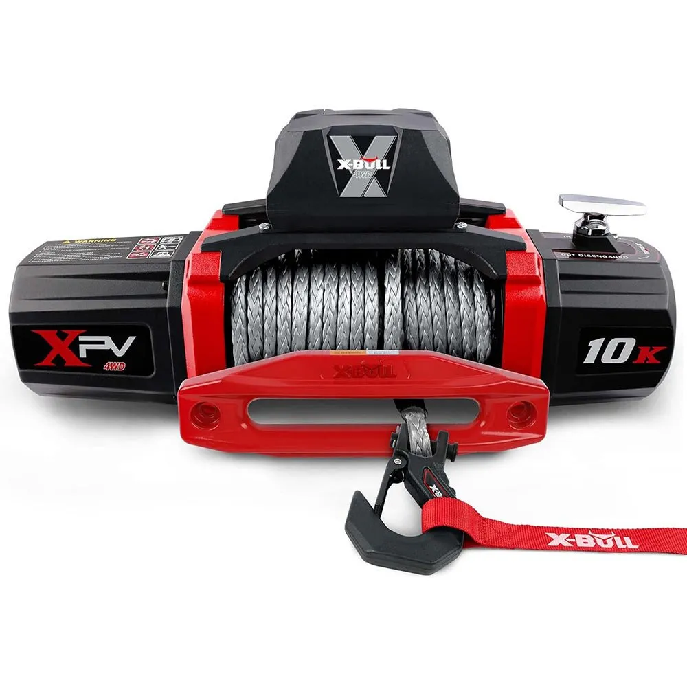 X-BULL Electric Winch XPV 10000 LBS 12V Synthetic Rope SUV Jeep Truck 4WD