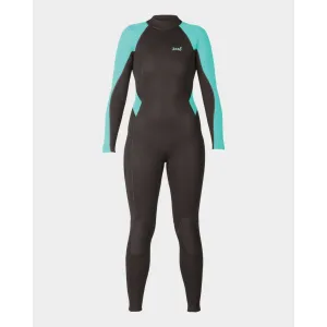 Xcel Axis Flatlock 3/2mm L/S Womens Steamer - Black/Pistachio