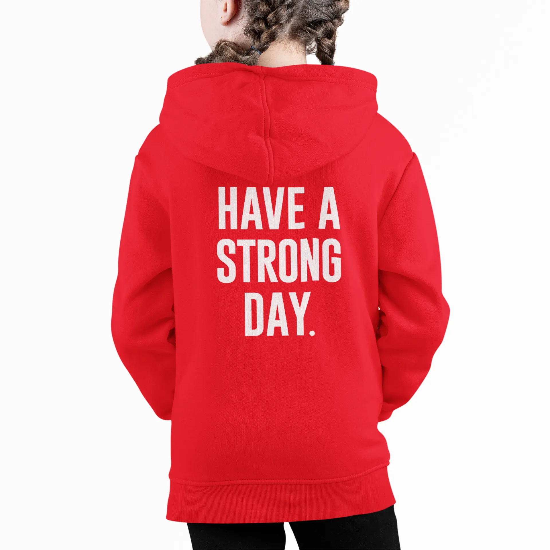Youth Logo Statement Zip Up Hoodie - Red