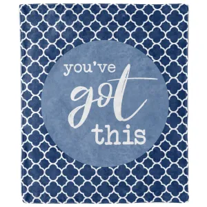 You've Got This Quatrefoil Blanket in Blue