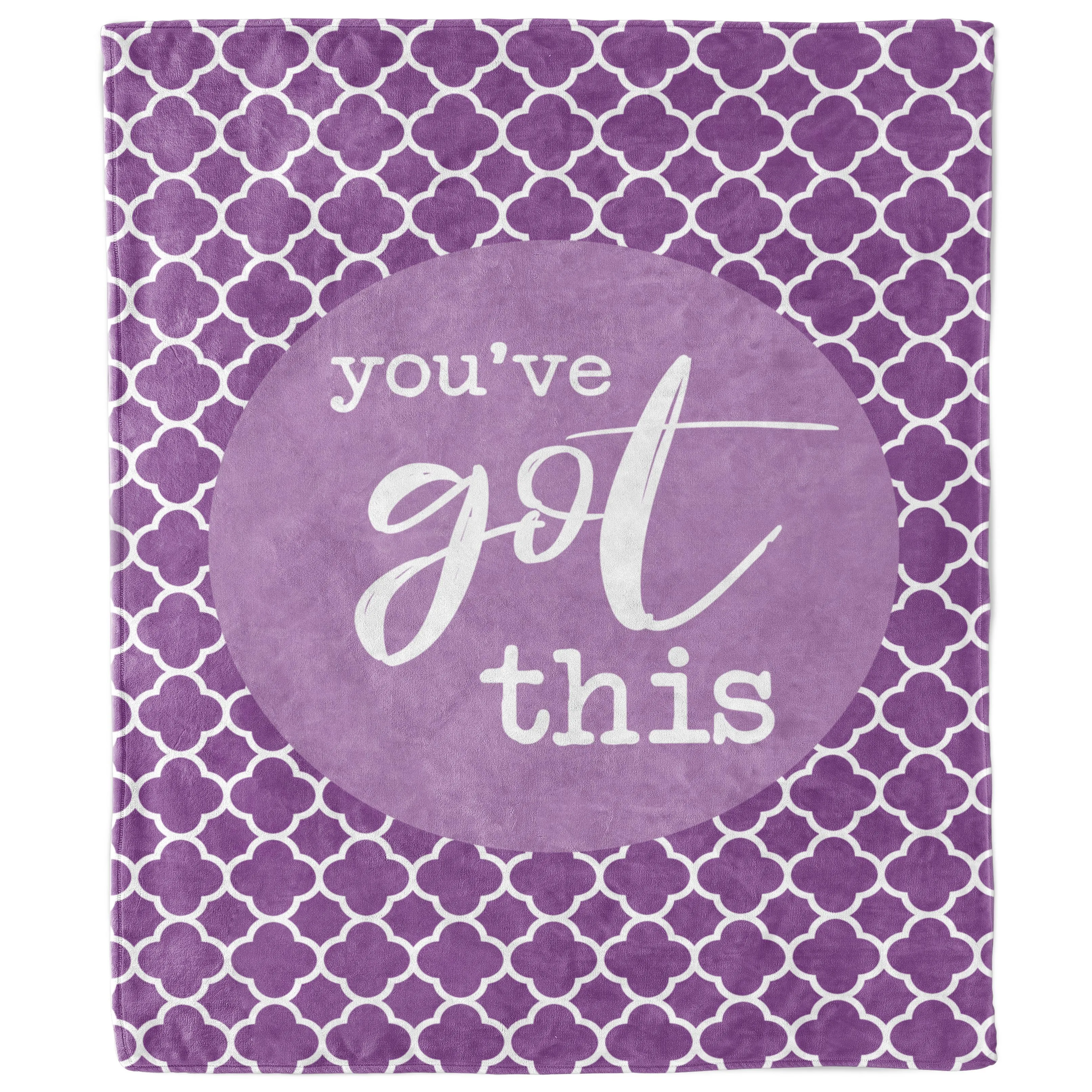 You've Got This Quatrefoil Blanket in Purple