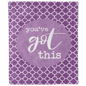 You've Got This Quatrefoil Blanket in Purple