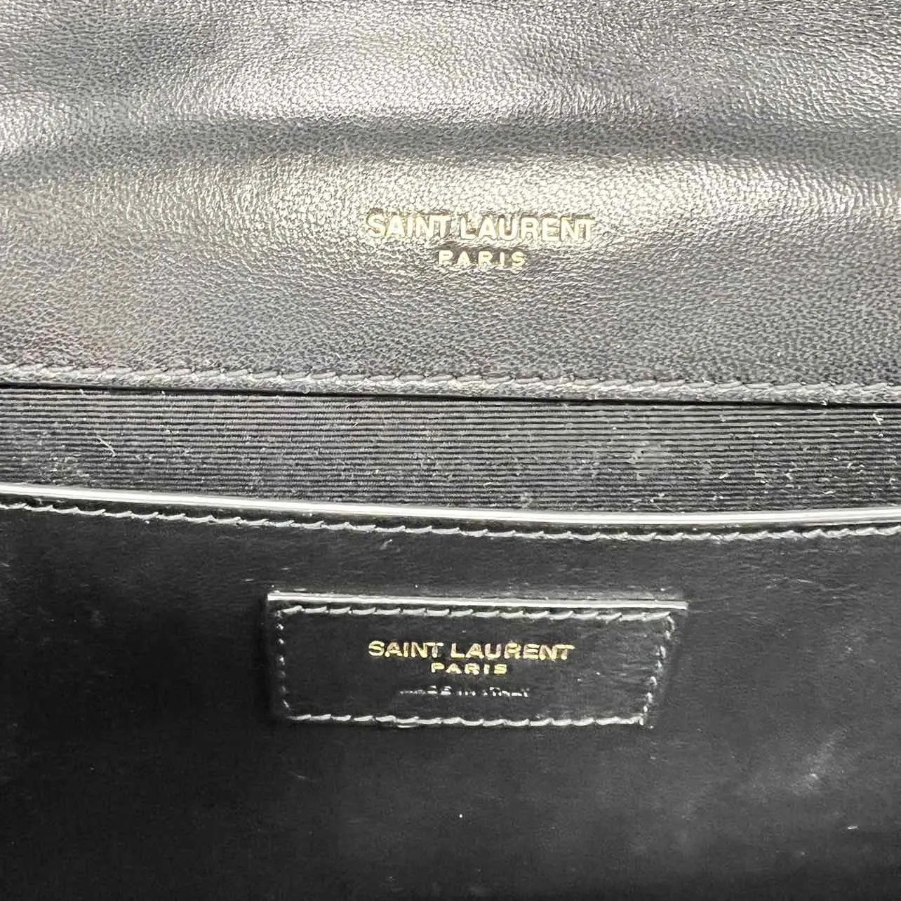 YSL Handbag "CASSANDRA ENVELOPE" New Black Size M