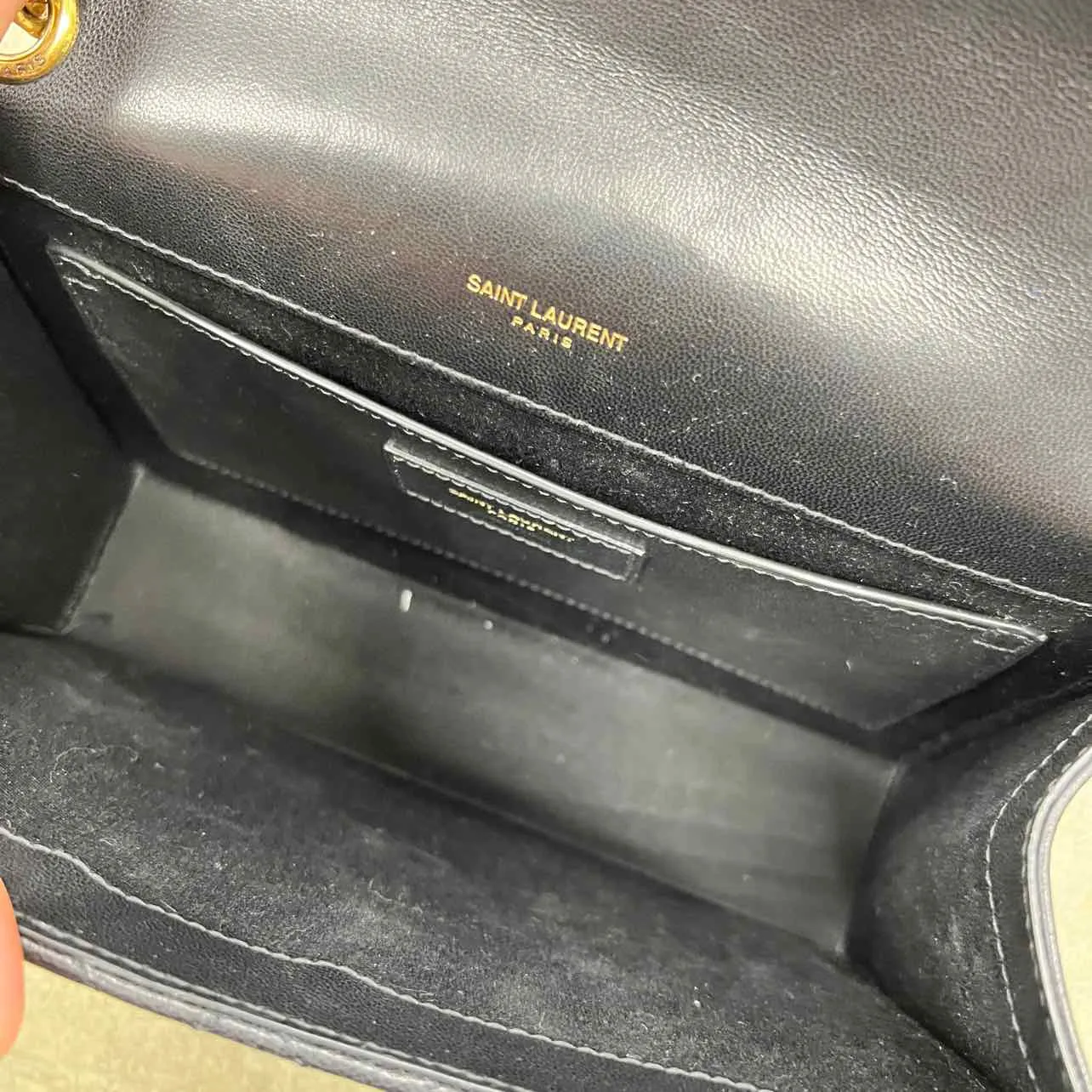 YSL Handbag "CASSANDRA ENVELOPE" New Black Size M